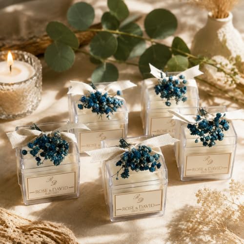 Okllen 36 Pack Acrylic Boxes with Lid, Clear Square Cubes Treat Gift Boxes Candy Storage Container for Candy, Little Trinkets, Jewelry, Party Favor, 2''x2''x2''/5x5x5CM