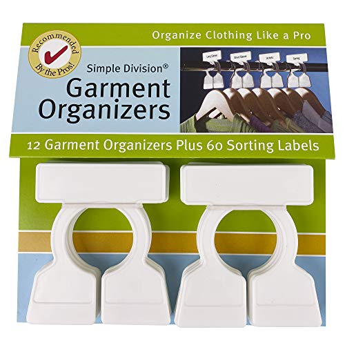 Simple Division White Garment Organizers, 12 Close...