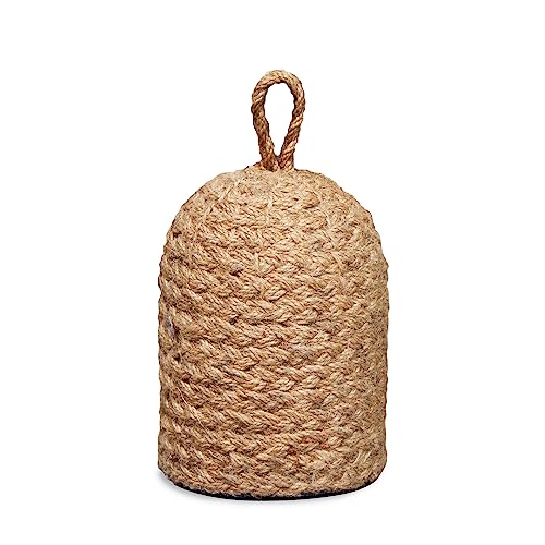 Handwoven Jute Door Stopper with Handle – Weighted... (Natural)