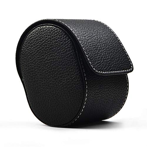 Luxury Leather Watch Storage Box Travel Single Wat... (Black | Leather)