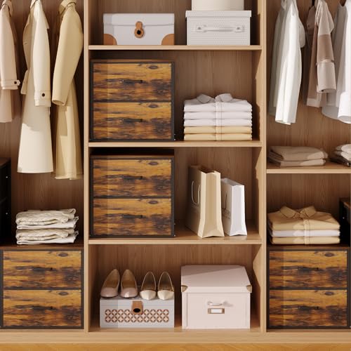 Stackable Storage Drawers, Closet Drawer Organizers and Storage | Storage Drawers for Clothes Small Dresser for Closet 2 Drawer Dresser for Bedroom, Dorm, Office, Living Room, Under Bed