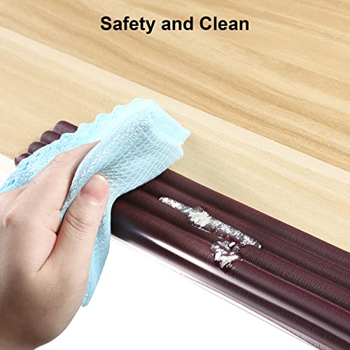 Upgraded Baby Proofing Edge Corner Protector, 16.4ft Edge Guards Padding with 3M Adhesive, Extra-Wide Soft Rubber Foam Padding, Furniture,Sharp Edge Safety Corner Edge Bumper Guard- Brown