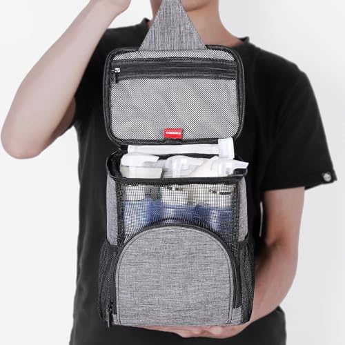 Shower Caddy Tote,Quick Dry Shower Bag Dorm Room Essentials for College Student Girls Boys,Hanging Mesh Shower Caddy Portable for Summer Camp,Travel,RV Essentials,Shower Bag for Women Men