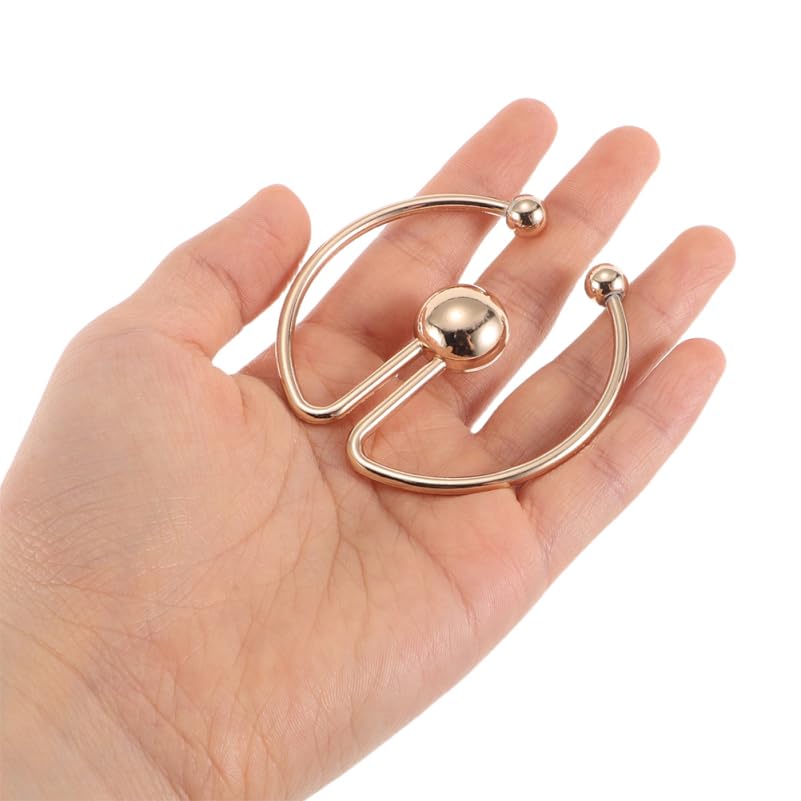Beaupretty Scarf Circle Clips 2.36 Inch Round Buckle Fasteners for Women Clothes with Detachable Bead Accent Secure Shirt Clips for Dresses T-Shirts Cardigans - Anti-Exposure Clothing Holder