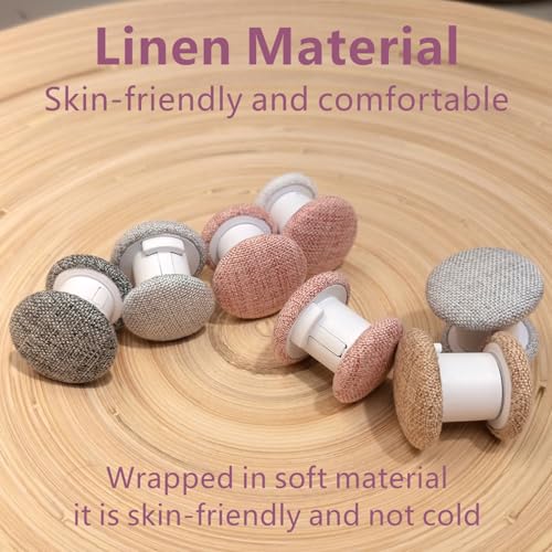 Duvet Pins & Clips-Double Sided Pin Fasteners - Prevents Comforter from Shifting in Cover,Soft Linen Material Double Sided Pin Fasteners for Quilt,Cushions (6, Pink)