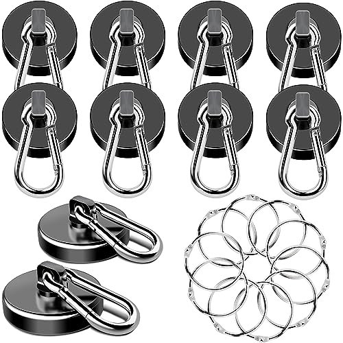 Magnetic Hooks Heavy Duty 110LBS+ Strong Neodymium... (Black)