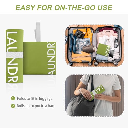 WiseBoy Travel Laundry Bag Dirty Clothes Organizer, Extra Large Laundry Bag | Oversized Laundry Bag, Zippered Nylon Wet Dry Storage Bag for College Dorm, Camping, Caravan, Foldable, Washable, 120L