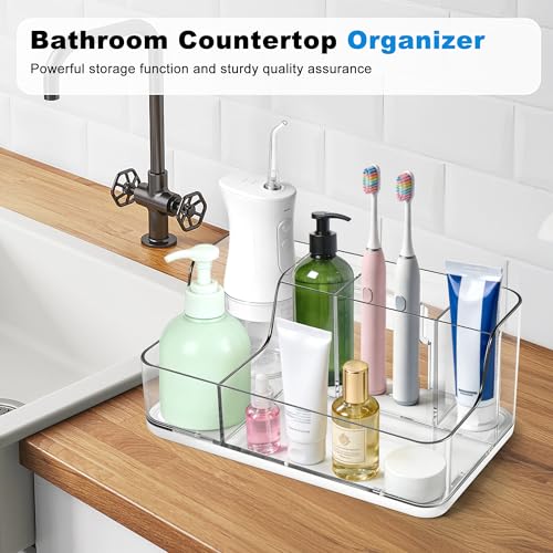 White Cosmetic Storage Box Dressing Table & Bathroom Counter Storage Lipstick & Brush Beauty Organizer Dressing Table Skincare Organizer Suitable for Bathroom, Living Room, and Kitchen Storage