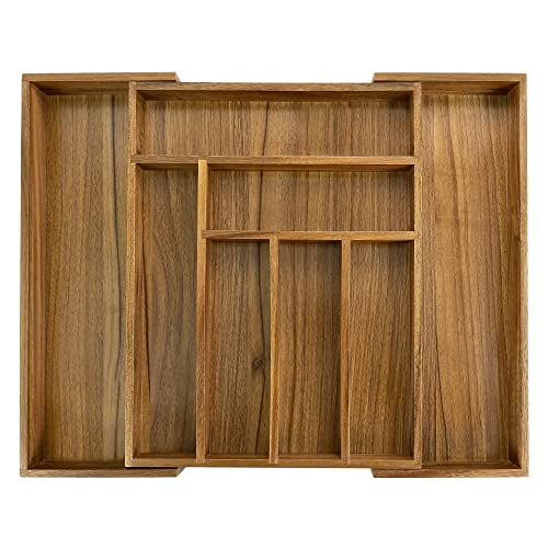 Luxury Acacia Kitchen Drawer Organizer - Silverwar... (Acacia Wood | Acacia Wood)
