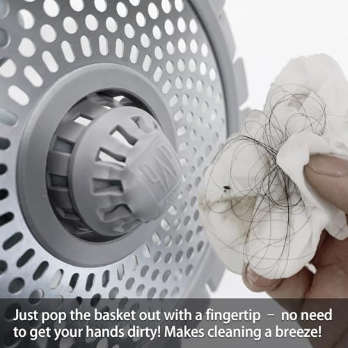 QAP Shower Drain Hair Catcher, Stainless Steel Bathtub Strainer 2-Pack | Efficient clog prevention; Rustproof durable silicone; Easy cleanup rim; Universal snug tub fit