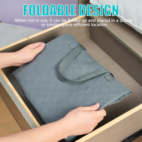 105L Extra Large Storage Bags for Blankets, King Comforters, Bedding, Clothes, Pillows, Sheets - Closet Organizers and Storage with 4 Handles & Clear Window, Foldable & Breathable (Grey, 3pack)
