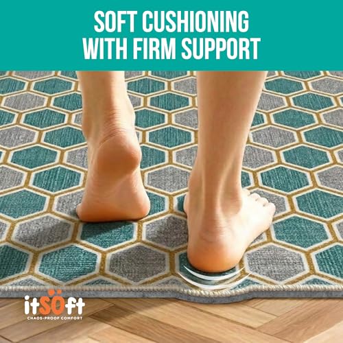 Premium Non Slip Rug Pad 5x7 Feet, 1/4" Thick Cushioned Rug Gripper for Hardwood Floors, Vinyl, Laminate, Stone, Carpet & Tile, Under Rug Padding Protects Floors