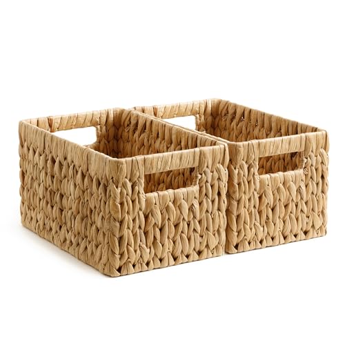 Wicker Baskets,Wicker Storage Baskets for Shelves,... (Water Hyacinth)