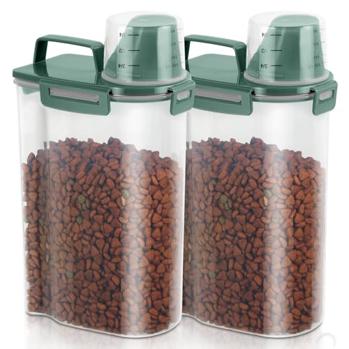 2 Pack 3 Lbs Pet Dog Cat Food Storage Containers f...