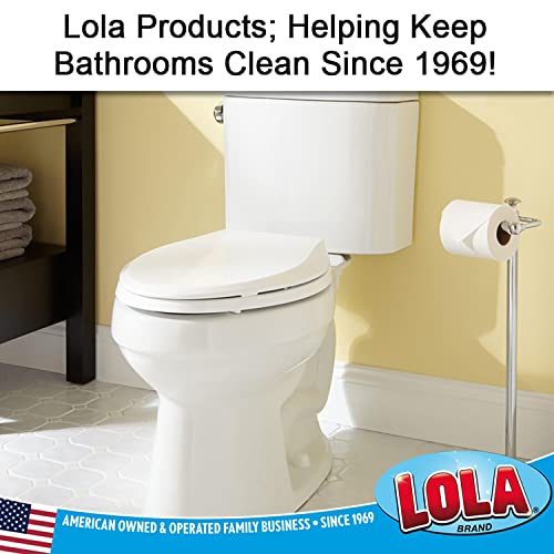 LOLA Classic Toilet Brush, 2 Pack, Durable Fiber Stiff Bristles, Compact Size, Non-Scratch, Long-Lasting