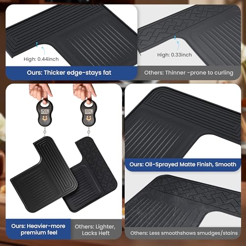 Silicone Coffee Maker Mat for Ninja Luxe ES601 & ES701: 3-in-1 Top Mat + 23.6"x15.7" Coffee Bar Mat + Espresso Tamping Mat – Food-Grade Silicone, Waterproof, Non-Slip,Heat-Resistant Coffee Accessories