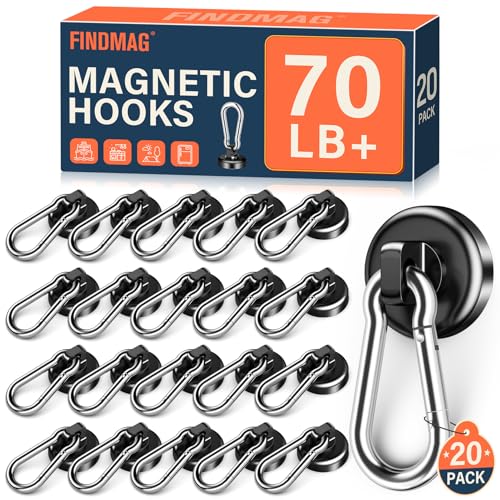 Magnetic Hooks for Cruise Cabins, 20 Pack Magnetic... (Silver)