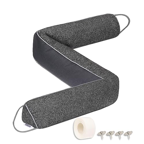Under Door Draft Stoppers 30 Inch, Heavy Triangle... (Dark Gray | Polyester)