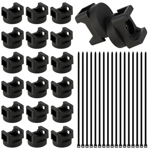 Magnetic Cable Clips Zip Tie Mount Base | 20 Pcs 20mm Magnetic Wire Cable Holders with 100 Pcs Heavy Duty Zip, Multipurpose Cable Ties Management Base for Wire
