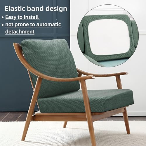 8PCS Patio Cushion Covers.Patio Furniture Couch SeatSlipcovers | Washable Fumiture Protector, Replacement for Sofa SectionalChair Elastic-Bottomed Sofa Chair Cover