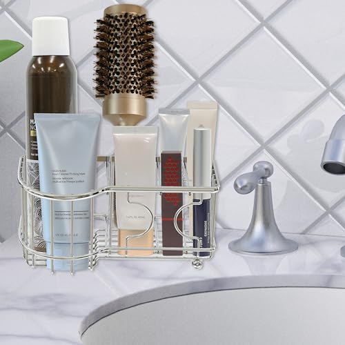 Simple Houseware Multi-Functional 6 Slots Toothbrush Holder, Chrome