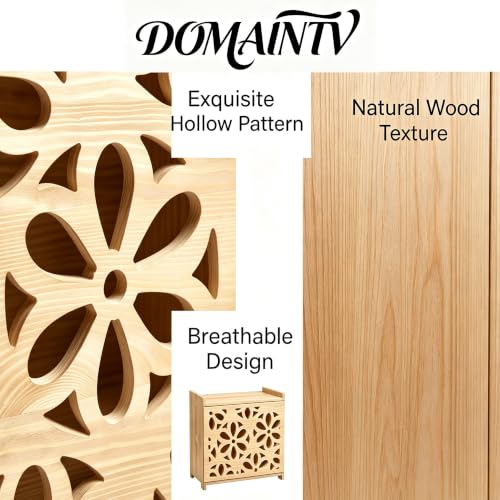 Wooden Projector shelf,Wifi router box hider,Power strips storage,Cable management,Routers Cover organizer for office home,Floating modem shelf for wall,Wall shelves,wall mount,Simple assembly