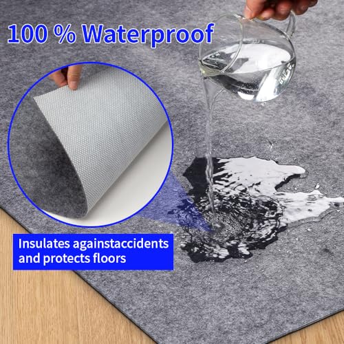 Waterproof Non-Slip Rug Pad 8x10 for Large Area Rugs Durable Felt Floor Protection pad for All Floors, Suitable for Cutting. Rug Pads Keep Rugs in Place and Provide Cushioning