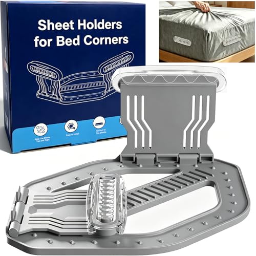 Bed Sheet Holders for Corners, Sheet Grippers, Sheet Lock Prevent Slipping and Wrinkles, Easy Installation, No Metal Corner Sheet Grippers Easily Say Goodbye to Loose Sheets