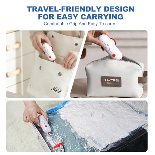 15 Pack Travel Vacuum Storage Bags with USB Pump, Vacuum Packing Seal for Luggage and Suitcase, Space Saver for Clothes and Clothing Travel