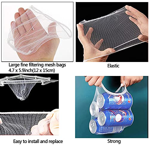 Kitchen Sink Triangle Tri-Holder Filter, Kitchen Sink Strainer, Sink Drain Strainer, with a Triangular Gray Rack and 200PCS Large Size Filtering Mesh Bags for Kitchen Leftover