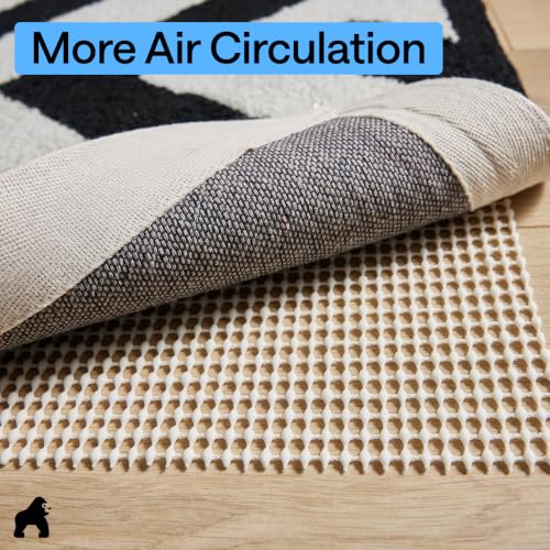 GORILLA GRIP® Strong Rug Pad Gripper, 2x6 FT, US Designed, Grips Help Keep Area Rugs Safe and in Place, Slip and Skid Resistant Pads for Hard Floors, Under Carpet Mat Cushion and Hardwood Protection