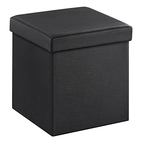 MAZIE Collection - 15 Inches Ottoman with Storage,... (Black | Wood)
