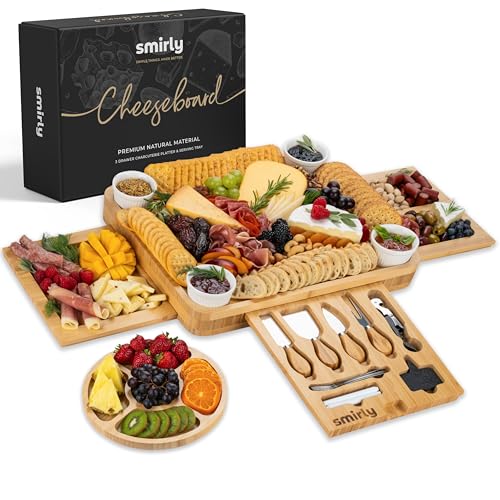 Charcuterie Boards Set, Large Cheese Board Set, Ba... (Bamboo | Bamboo)