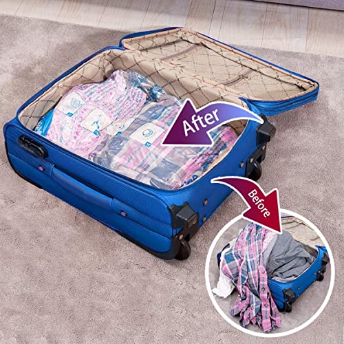 MEIQIHOME Vacuum Storage Bags, Space Saver Sealer Bags,Vacuum seal bags for clothing, Pillows, Comforters, Blankets, Bedding,Travel,6 XXL