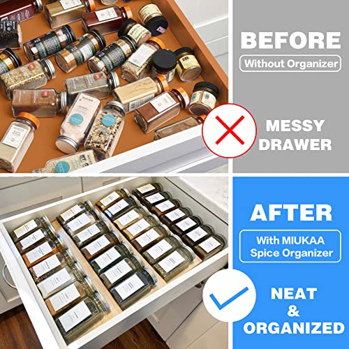 Clear Acrylic Spice Drawer Organizer, 4 Tier Seaso... (Transparent | Acrylic)