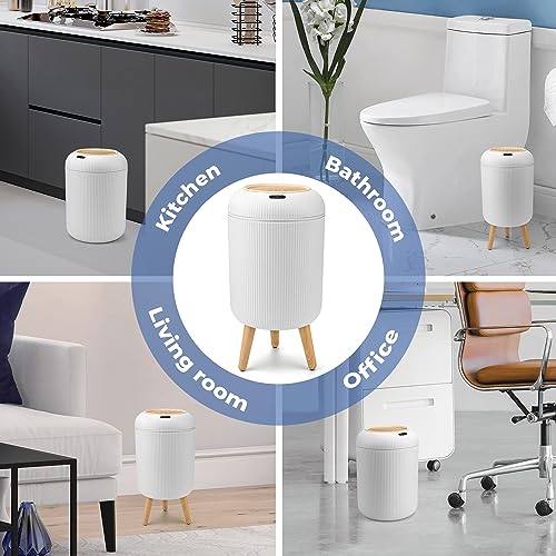 Pukomc Smart Sensor Wastebasket, Convenient and Hygienic Easy to Use | Technology Sensor Waterproof Wastebasket Plastic Trash Can for Kitchen, Bathroom, Bedroom, Living Room, Office and Outdoor