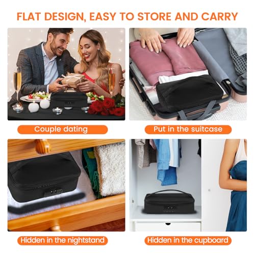 Discreet Lockable Storage Toy Bag Box Organizer Container (Small) | Private storage with combination lock, protective padding and travel-friendly design.