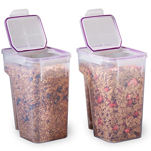 Airtight 2-Pack (22.8 Cup) Cereal Dispenser Storag... (Clear | Plastic)