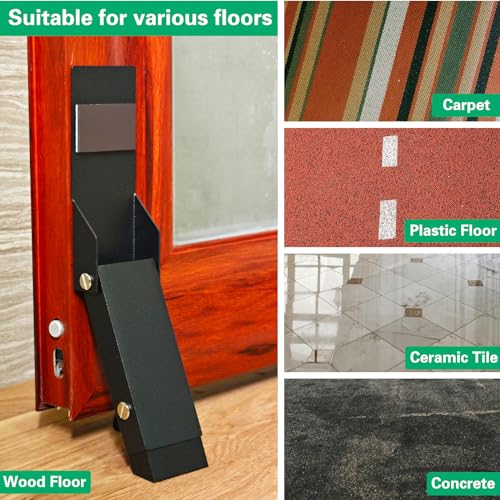 Door Stoppers, Kick Down Door Stop, Door Stopper for Bottom of Door, Suitable for Doors with a Gap Up to 3.5 Inches, Door Holder to Keep Door Open