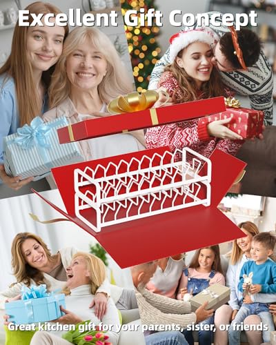 Plate Organizer for Cabinet (2-Pack),Kitchen Dish Rack Organizer for Cabinet Countertop Drawer Space Saver,8 Slots Vertical Plate Holder Storage Rack, Housewarming Kitchen Gifts for Women (White)