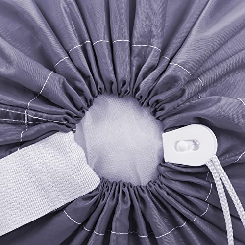 HOMEST 2pack XL Laundry Bag with Strap, Clothes Organizer for Dorm & Travel | Heavy-duty nylon material supports bulky garments and daily transport between baskets and storage areas, Grey