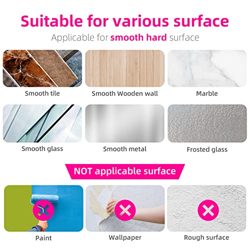 Broom and Mop Holder, Super Anti-Slip Wall Mount, Self Adhesive Gripper for Bathroom, Garage and Laundry Room Storage, Black