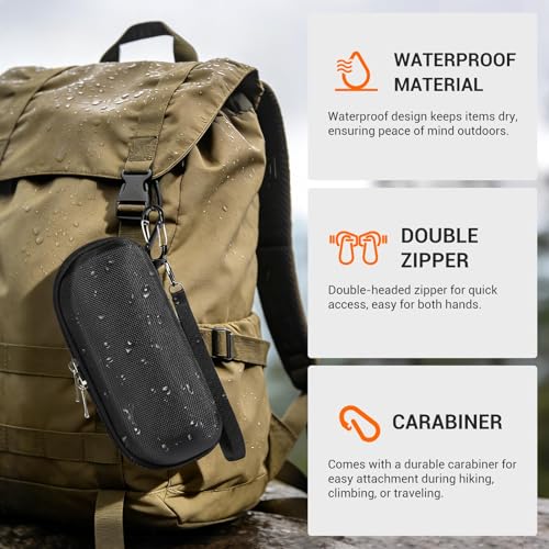 CoBak Carrying Case for Ray-Ban Meta & Oakley Smart Glasses, with 4 in 1 Accessories Kit - Case, Carabiner, Strap and Ear Cushion, Fits Wayfarer, Skyler and Most Sunglasses Portable Protective Storage