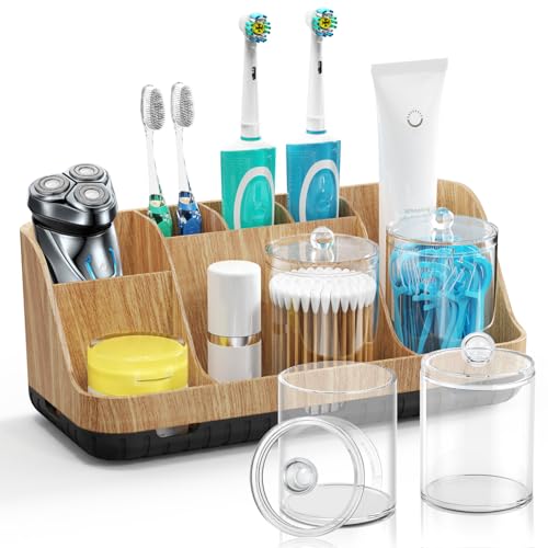 Bathroom Toothbrush Holder Set with 2 Pack Qtip Ho...