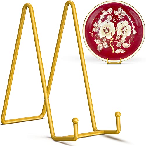 10 Inch Large Plate Stands/Holder for Display - Me... (Gold | Metal)