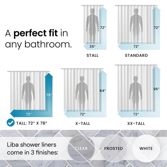 Shower Curtain PEVA 10G, 72x78 Inch Waterproof Cle... (Plastic)