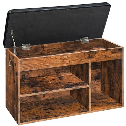 Shoe Storage Bench with Cushion, 32.3'' Entryway B... (Engineered Wood)