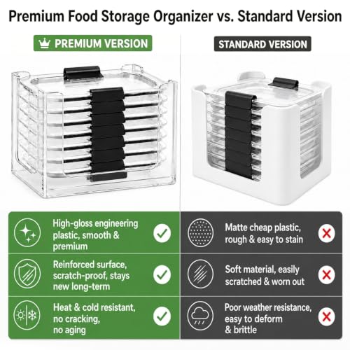 3PCS Food Container Lid Organizer Fit for Rubbermaid Brilliance Nap-on Lids | Clear Acrylic Stackable Lid Holder Rack, Holds 24 Lids, Fits 0.5, 1.3, 3.2 & 4.7 Cup Lids, Stackable Kitchen Storage