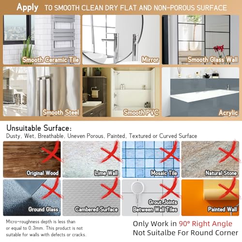 Corner Shower Caddy Suction Cup, shower shelves suction cup, White | 2 Pack Basket Bathroom, Waterproof & Oil-proof Organizer,No-Drilling Removable