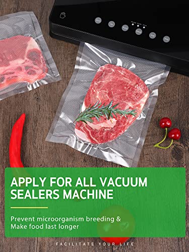Syntus Vacuum Sealer Bags for Food, 3 Rolls 11" x 20' and 3 Rolls 8" x 20' | 6 Pack, BPA Free, Custom Size, Heave-duty, Durable, Sous Vide Cooking Freezer Microwave Safe, Works with All Vacuum Sealers